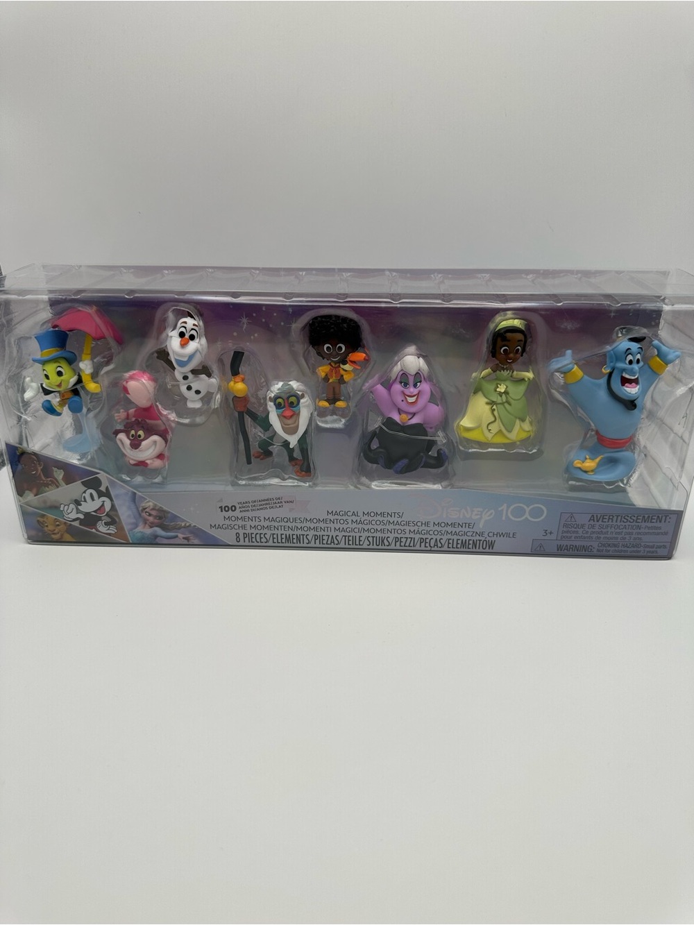 Disney 8-Piece Character Figure Set - Blue, Purple, Yellow, Green